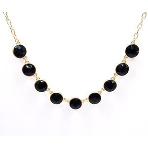 Monet Black Cabochon Choker Necklace 16-18in